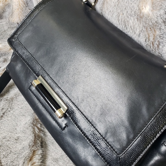 Moving Sale💫 Diane Von Furstenberg black leather satchel - Picture 2 of 5